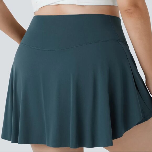 Halara Softlyzero Airy Crossover Side Pocket Tennis Skirt Ink Green 2XL NWOT - Picture 4 of 5